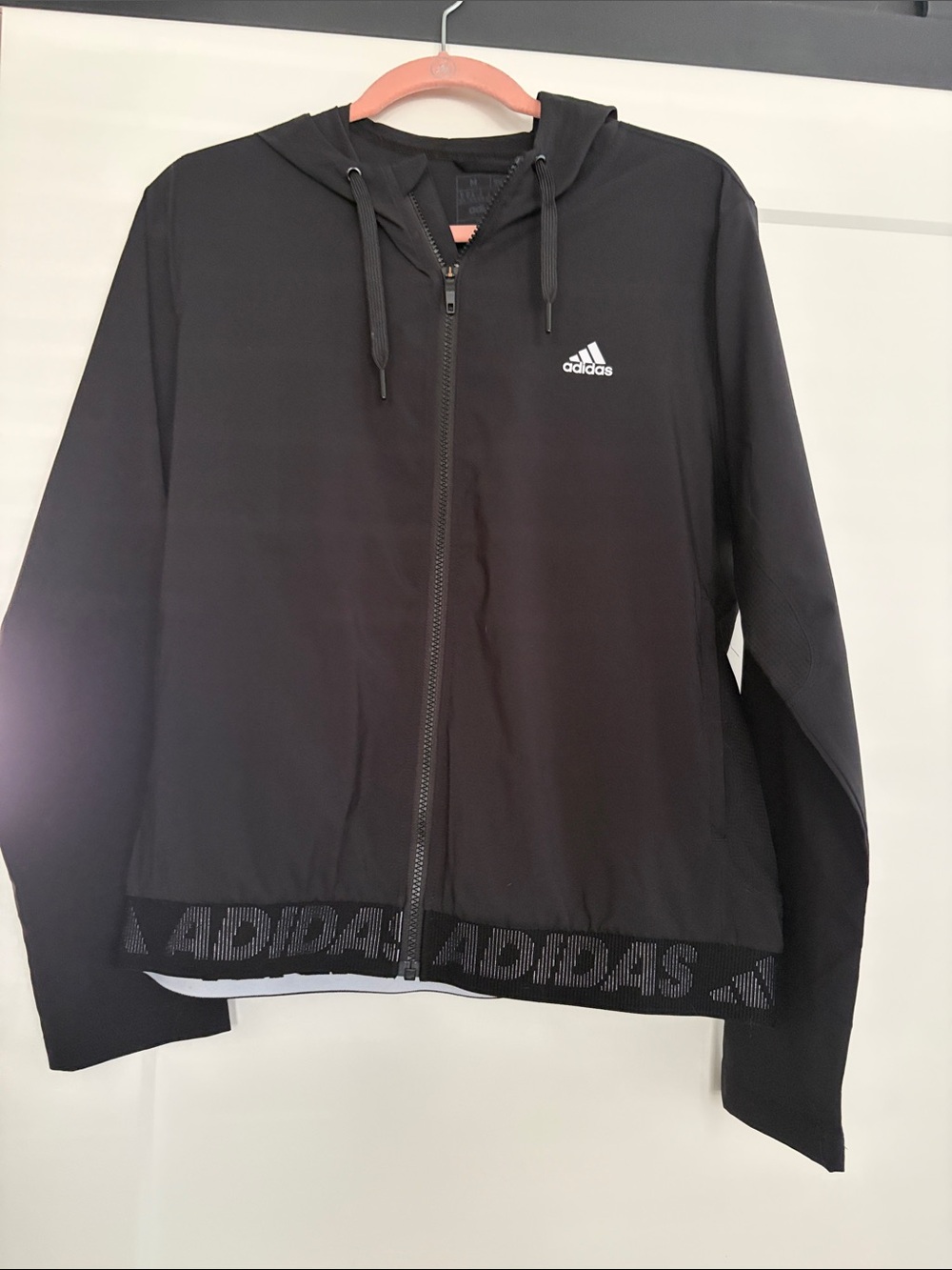 Women’s adidas Black Full-Zip Hoodie with Logo. Size M